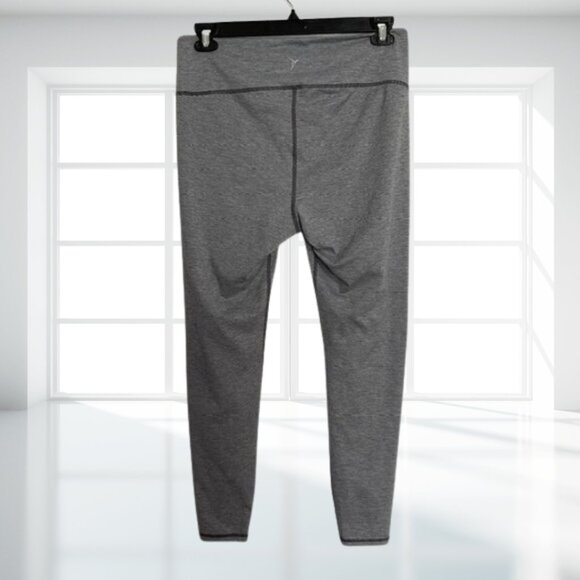 Old Navy Active Go-Dry Grey Pinstripe Full Length Leggings XL - Performance Yoga - Picture 3 of 9